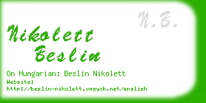 nikolett beslin business card